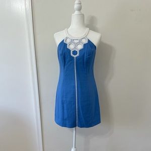 NWT Lilly Pulitzer Cotton Blue Halter Dress